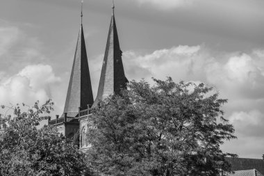 Almanya 'nın Ren Nehri' ndeki eski Xanten şehri.