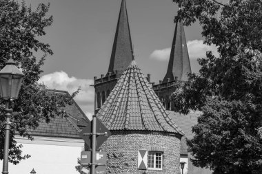 Almanya 'nın Ren Nehri' ndeki eski Xanten şehri.