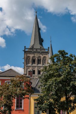 Almanya 'nın Ren Nehri' ndeki eski Xanten şehri.