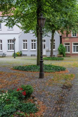 Alman muensterland bölgesindeki Ammeloe 'nin küçük köyü.