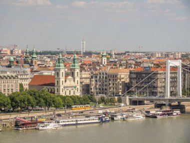 Budapeşte şehri Hungary 'deki Danube Nehri' nde.