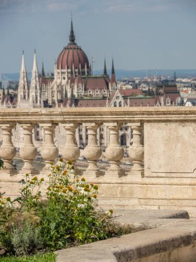 Budapeşte şehri Hungary 'deki Danube Nehri' nde.