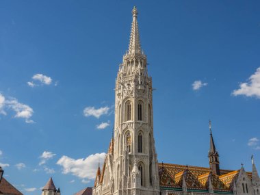 Budapeşte şehri Hungary 'deki Danube Nehri' nde.