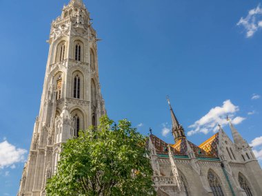 Budapeşte şehri Hungary 'deki Danube Nehri' nde.