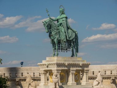 Budapeşte şehri Hungary 'deki Danube Nehri' nde.