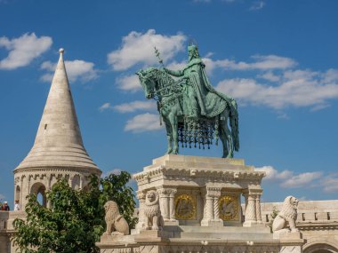 Budapeşte şehri Hungary 'deki Danube Nehri' nde.