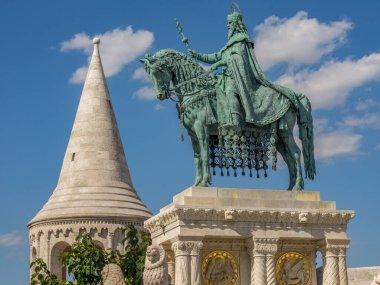 Budapeşte şehri Hungary 'deki Danube Nehri' nde.