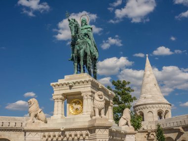 Budapeşte şehri Hungary 'deki Danube Nehri' nde.