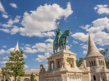 Budapeşte şehri Hungary 'deki Danube Nehri' nde.