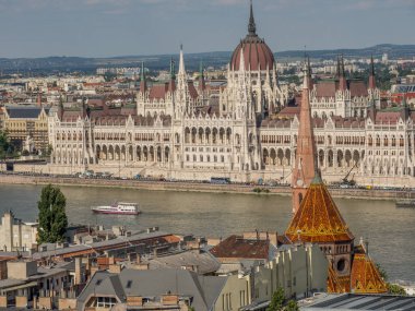 Budapeşte şehri Hungary 'deki Danube Nehri' nde.