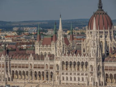 Budapeşte şehri Hungary 'deki Danube Nehri' nde.