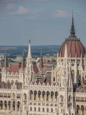 Budapeşte şehri Hungary 'deki Danube Nehri' nde.