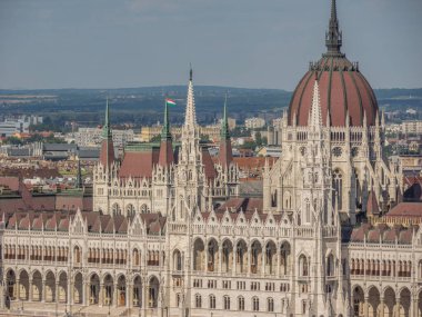 Budapeşte şehri Hungary 'deki Danube Nehri' nde.
