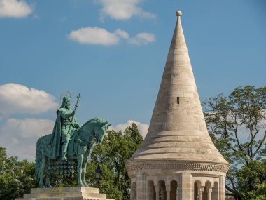 Budapeşte şehri Hungary 'deki Danube Nehri' nde.