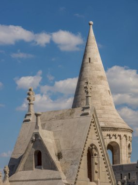 Budapeşte şehri Hungary 'deki Danube Nehri' nde.