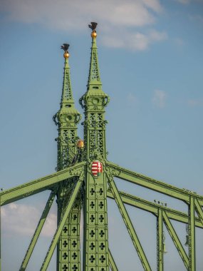 Budapeşte şehri Hungary 'deki Danube Nehri' nde.