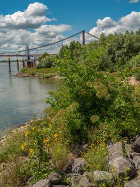 Emmerich Almanya 'daki Ren Nehri' nde.
