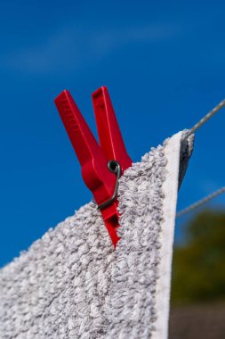 Çamaşırhane bir clothesline üzerinde