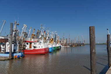 Ditzum köyü Almanya 'daki ems nehrinin orada.