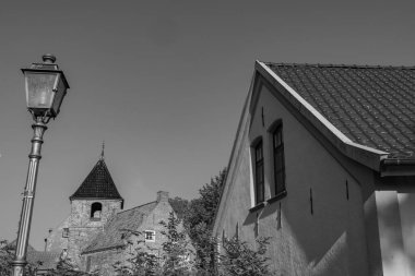 Kuzey Denizi 'ndeki Greetsiel köyü.