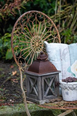 Bir Alman bahçesinde sonbahar zamanı