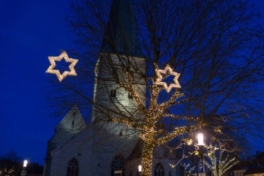 Borken şehrinde yılbaşı ışıkları