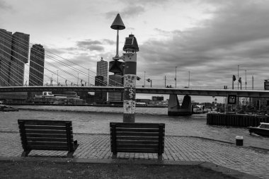 Pırasa nehri ve Rotterdam şehri.