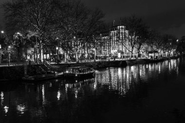 amsterdam şehir gece