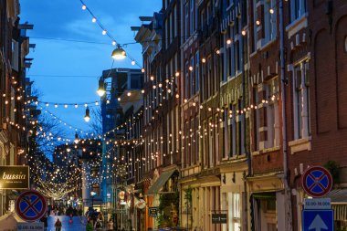 Gece Amsterdam şehir