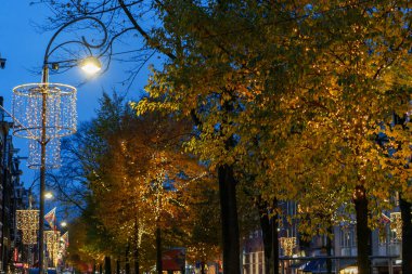 Gece Amsterdam şehir