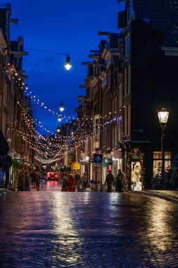 Gece Amsterdam şehir