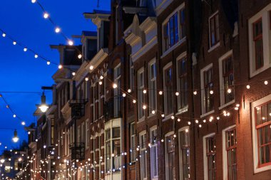 Gece Amsterdam şehir