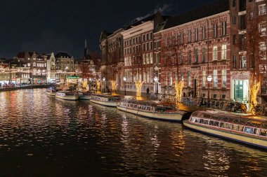 amsterdam şehir gece
