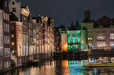 amsterdam şehir gece