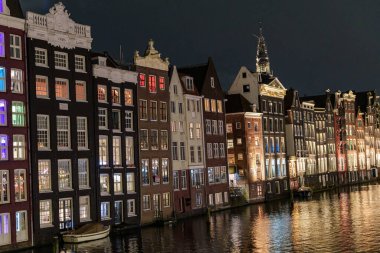 amsterdam şehir gece