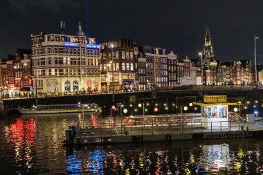 amsterdam şehir gece
