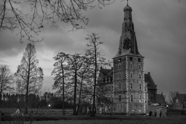 Westphalia 'daki Raesfeld Kalesi' nde Noel zamanı.