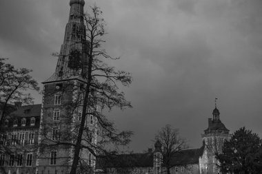 Westphalia 'daki Raesfeld Kalesi' nde Noel zamanı.