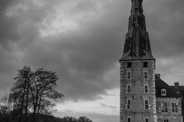 Westphalia 'daki Raesfeld Kalesi' nde Noel zamanı.