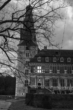 Westphalia 'daki Raesfeld Kalesi' nde Noel zamanı.