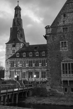 Westphalia 'daki Raesfeld Kalesi' nde Noel zamanı.