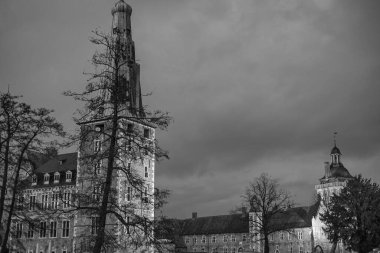 Westphalia 'daki Raesfeld Kalesi' nde Noel zamanı.