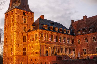 Westphalia 'daki Raesfeld Kalesi' nde Noel zamanı.