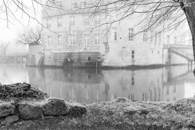 Alman Muensterland 'inde soğuk kış zamanı