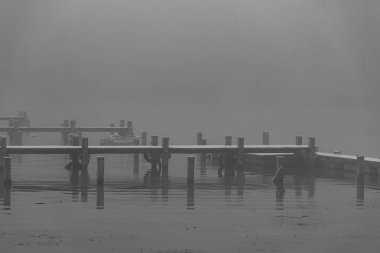 Alman Muensterland 'inde soğuk kış zamanı