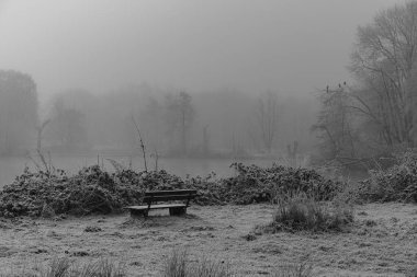 Alman Muensterland 'inde soğuk kış zamanı