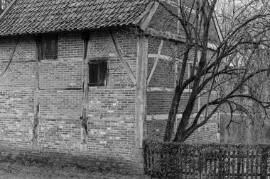 Alman muensterland 'indeki eski çiftlik evleri