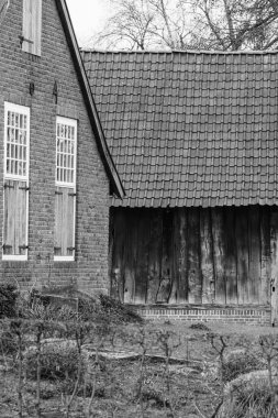 Alman muensterland 'indeki eski çiftlik evleri