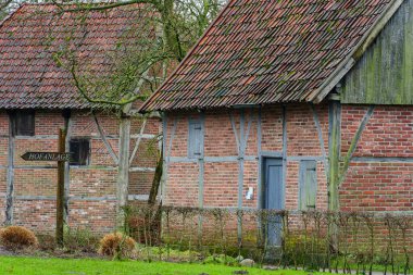Alman muensterland 'indeki eski çiftlik evleri