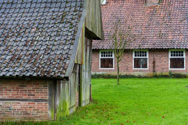 Alman muensterland 'indeki eski çiftlik evleri
